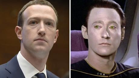 Mark Zuckerburg and Data from Star Trek NG