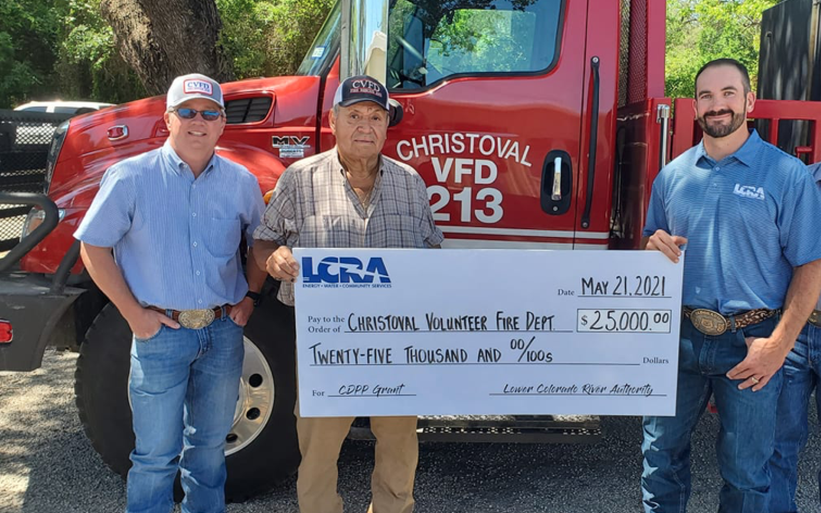$25K Donated to the Christoval Fire Department