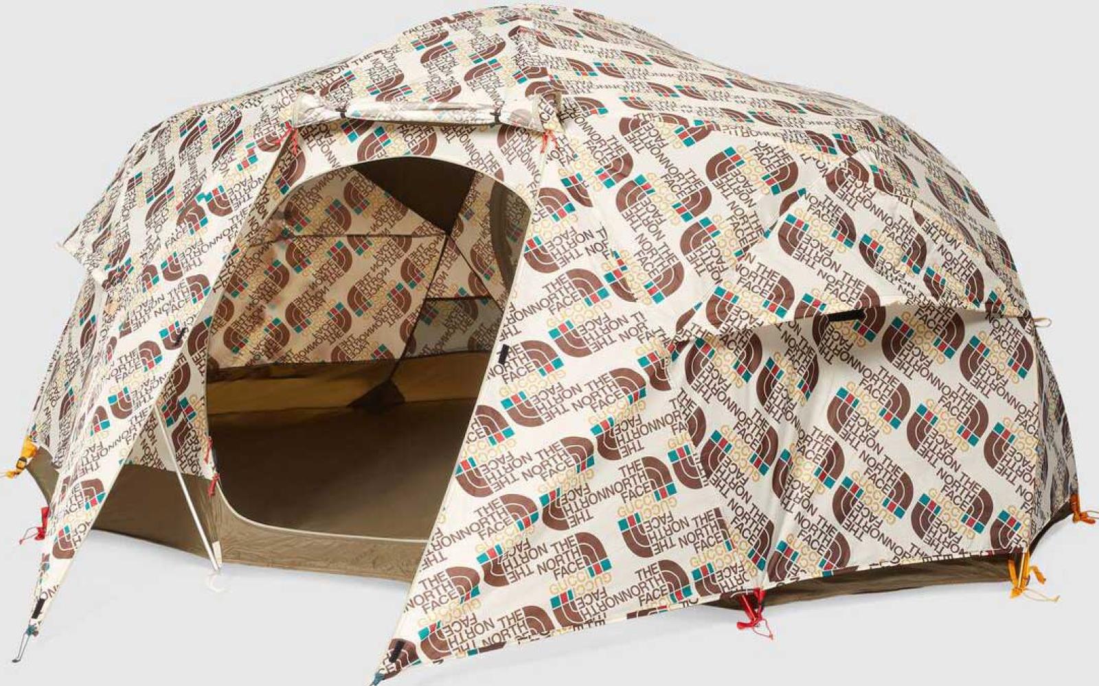 The North Face and Gucci have just teamed up, and are offering a four season tent for the amazingly low price of $3,490. This is that tent.