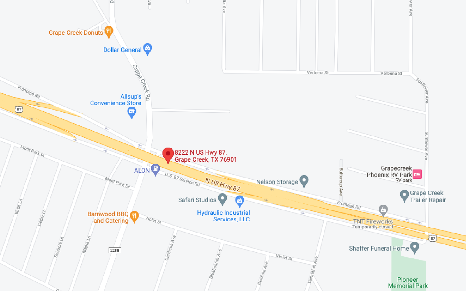 Google Maps 8222 U.S. Highway 87 North