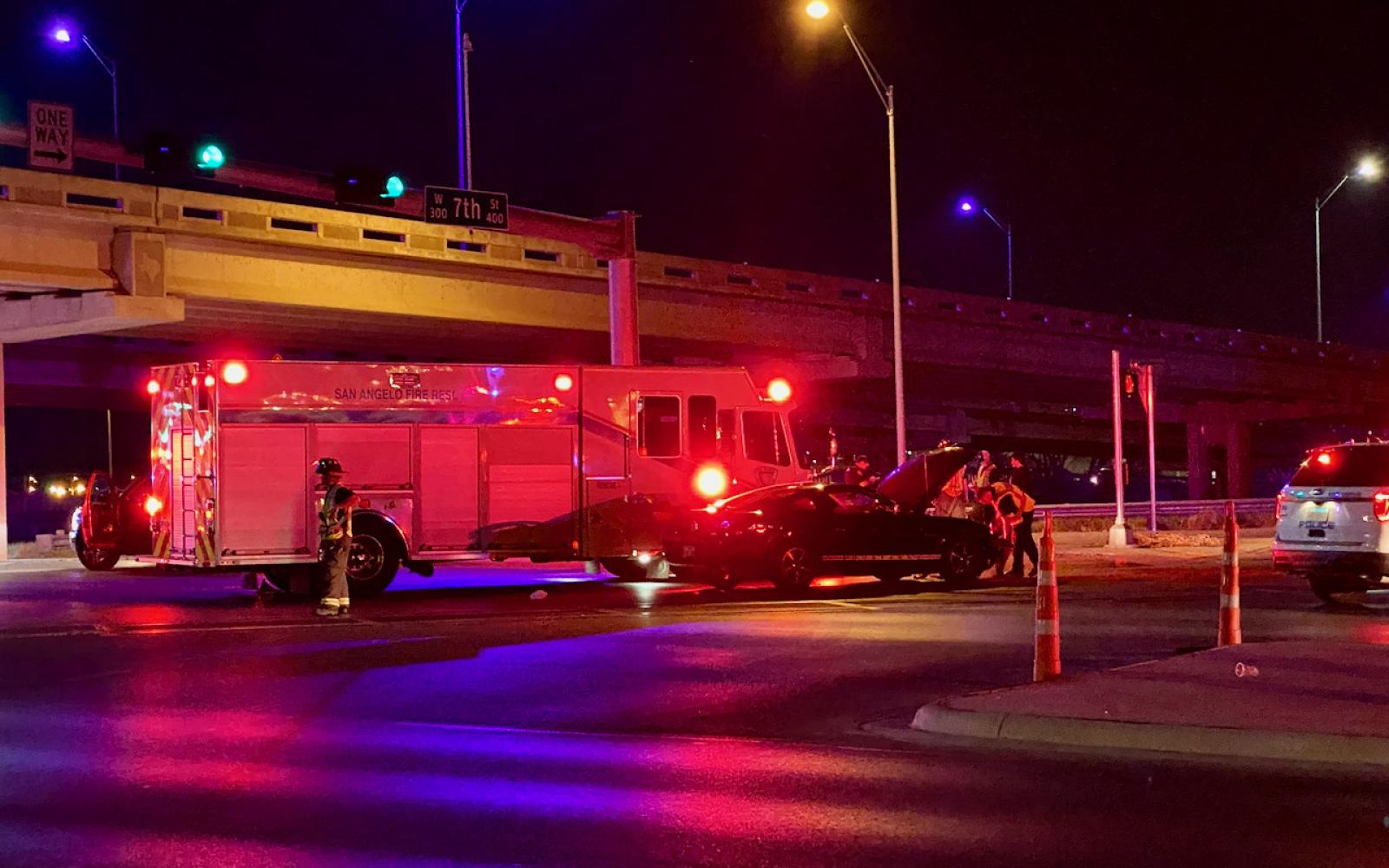 A black Ford Mustang did not stop at a red light, police said.