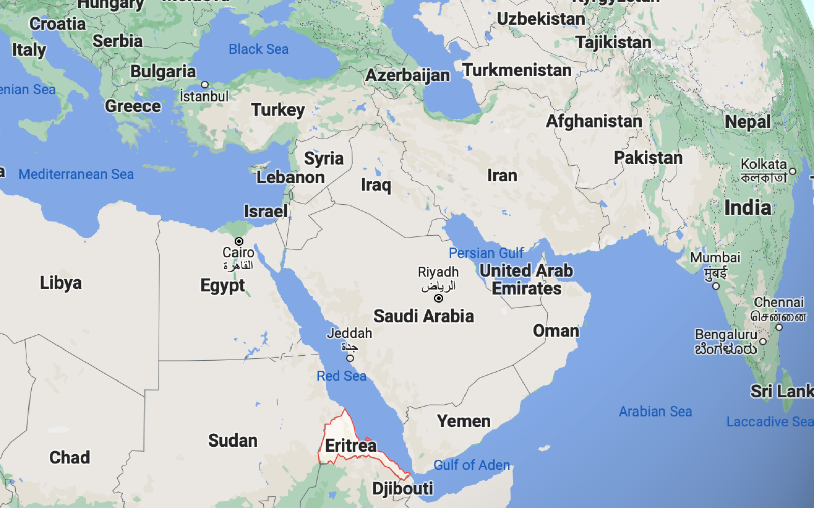Map of North Africa & the Middle East (Contributed/maps.google.com)