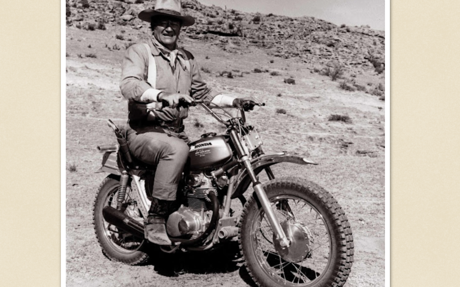 John Wayne on a Motorcycle (Contributed/amazon.com)
