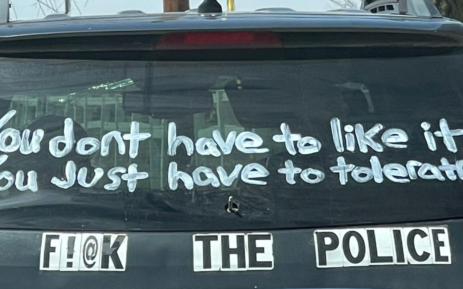 The back of Jack Miller's Chevy SUV