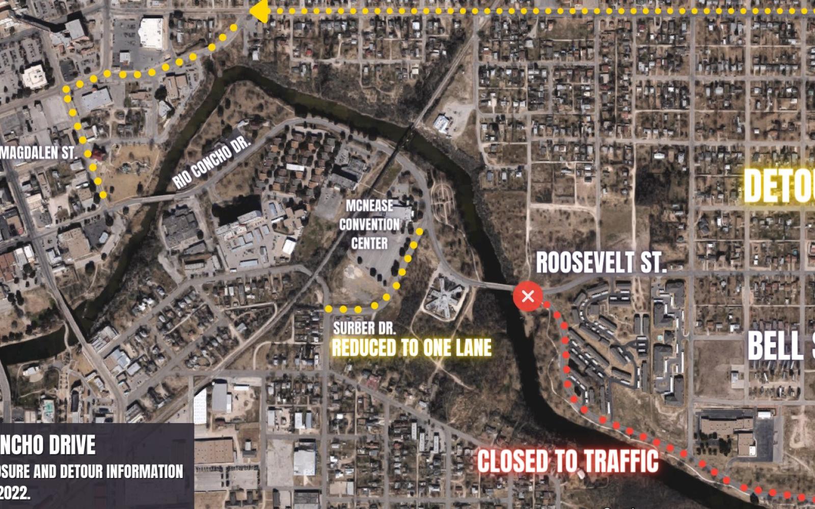 Streets Around McNease Convention Center Closed (Contriburted/COSA)