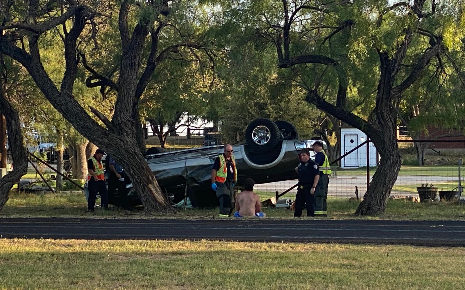 South Concho Dr. Crash DWI Rollover (LIVE! Photo/James Bouligny)