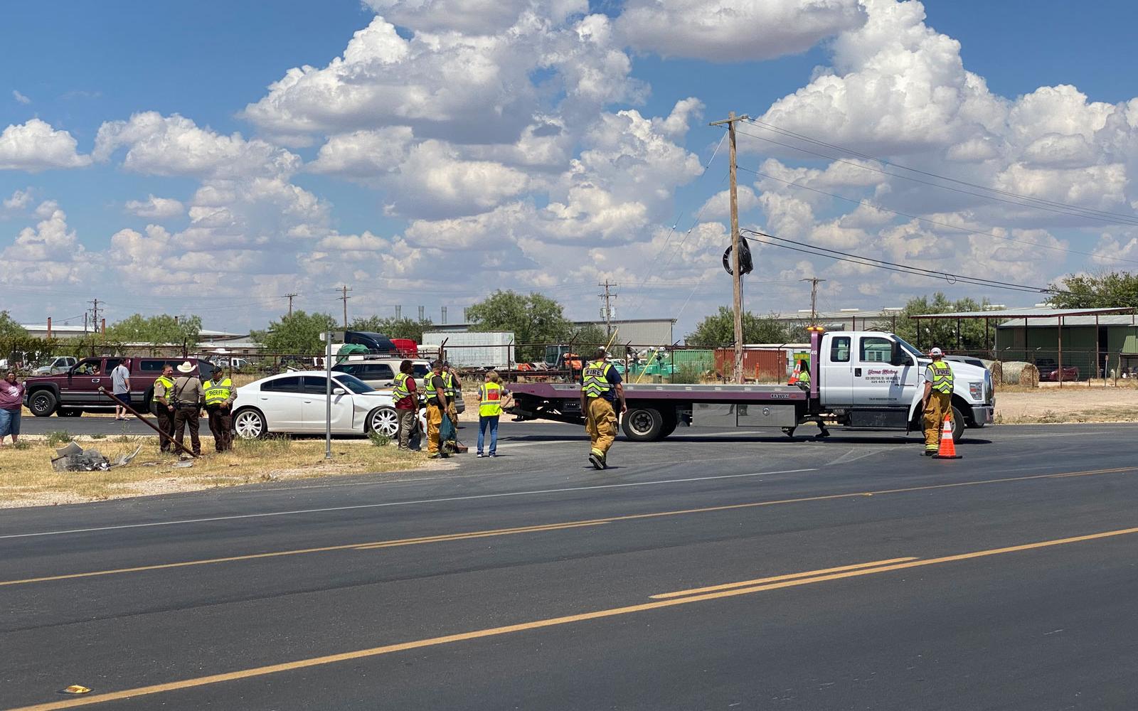 Crash at FM 2105 and Grape Creek Road on August 13, 2022