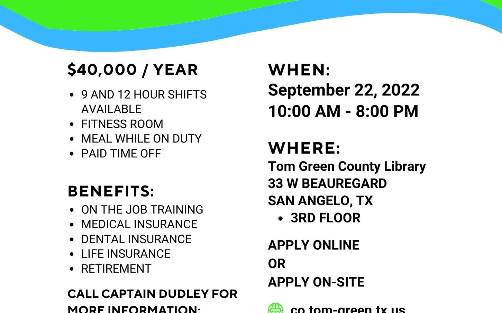 Tom Green County Jail Job Fair (Contributed/TGC)