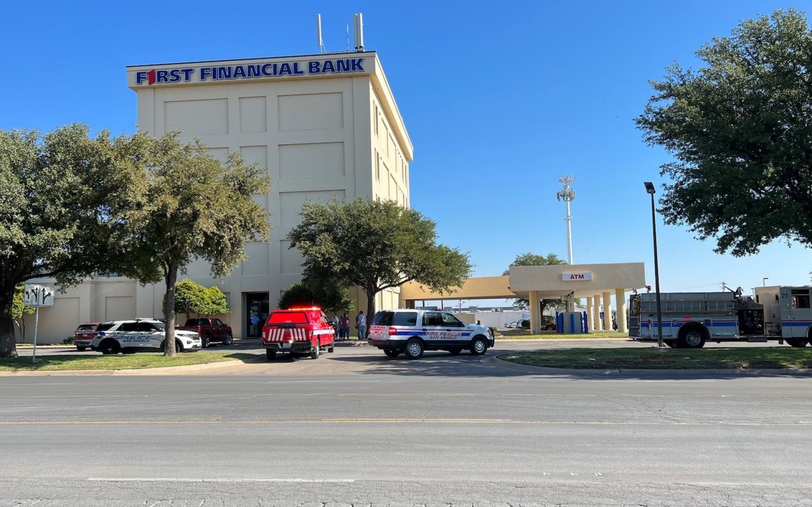 Fire alarm at First Financial Bank in San Angelo 