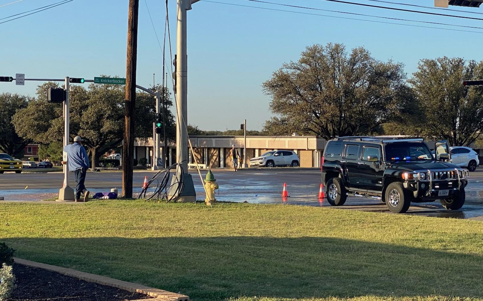 Water main break at Knickerbocker at Sunset on Oct. 12, 2022