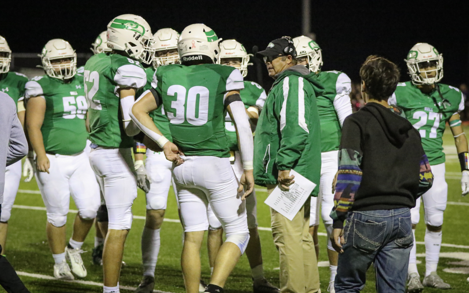 Wall Hawk Head Coach Houston Guy coaches his team!