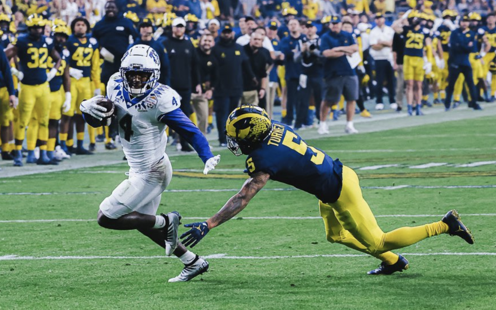 TCU's Taye Barber out paces the Wolverines