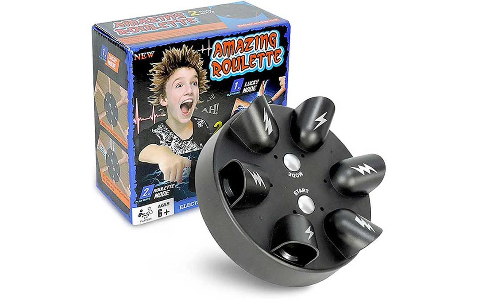 It’s called Amazing Roulette, and it consists of a round, plastic thing with six finger holes spaced evenly.