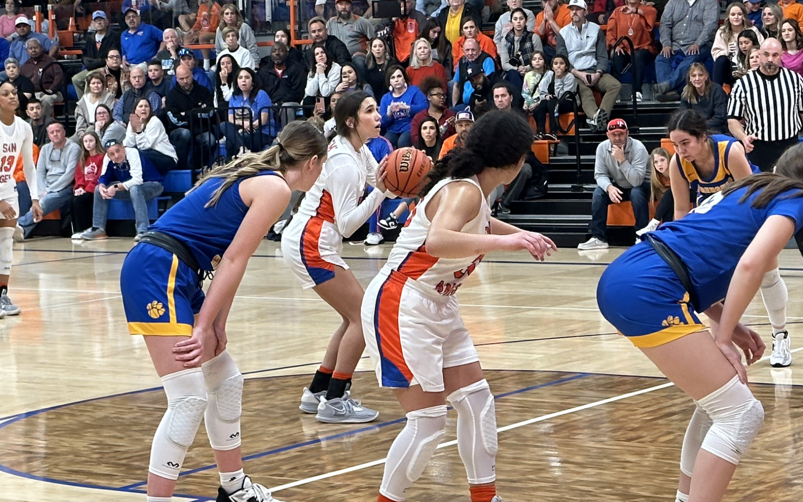 Lady Cats' Jewels Perez at the Line