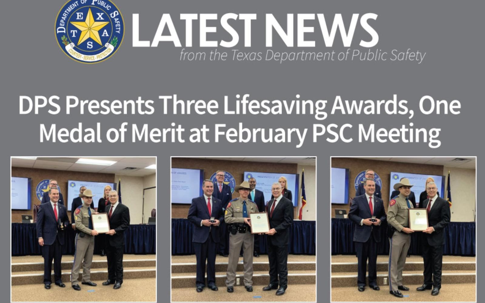 DPS Troopers Honored for Life Saving Efforts (Courtesy/DPS)