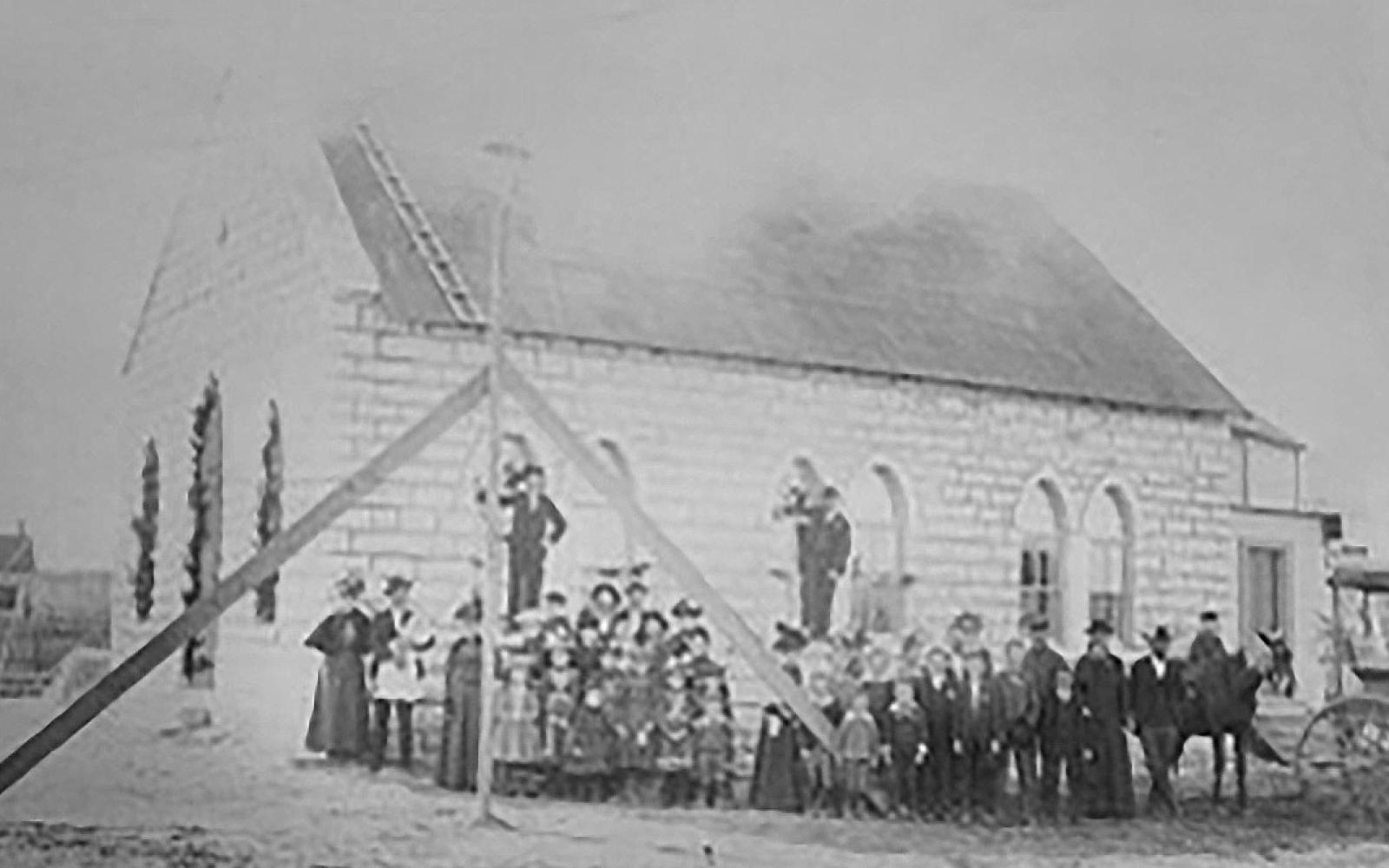 Church dedication in 1899.