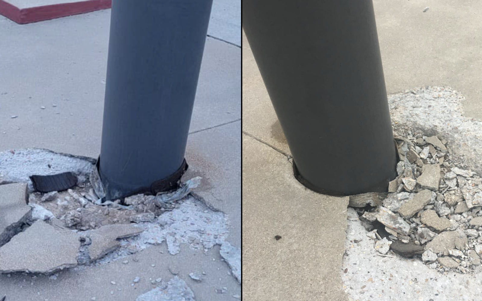 Junell Center's Flag Pole Was Struck by Lightning