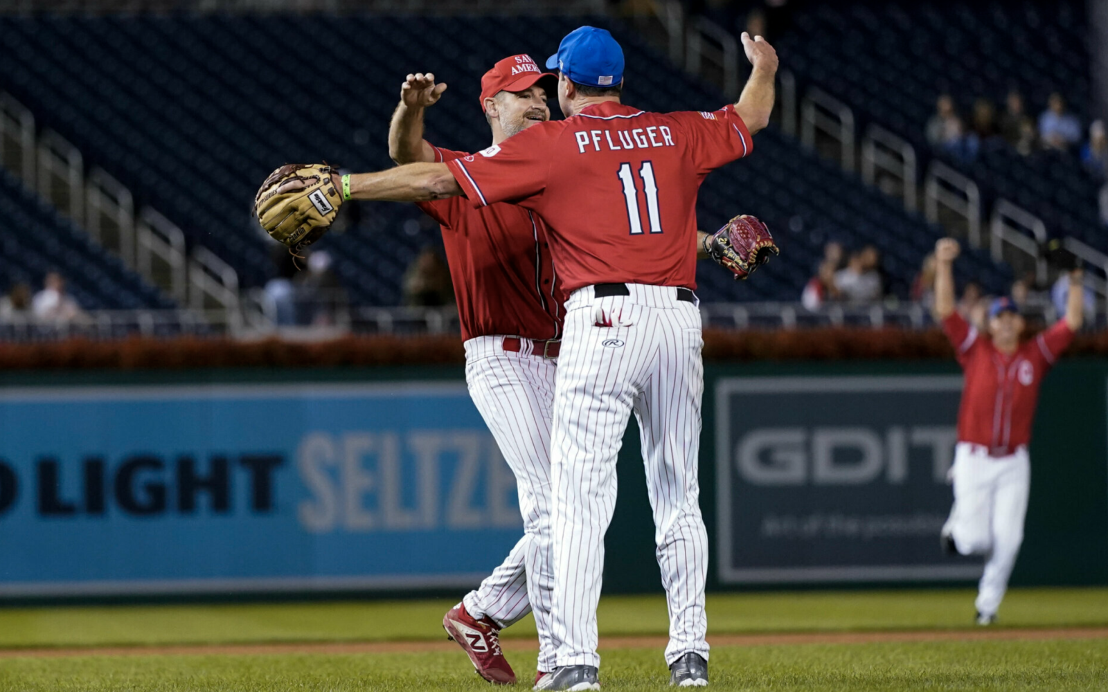 Rep. August Pfluger in the Congressional Baseball Game