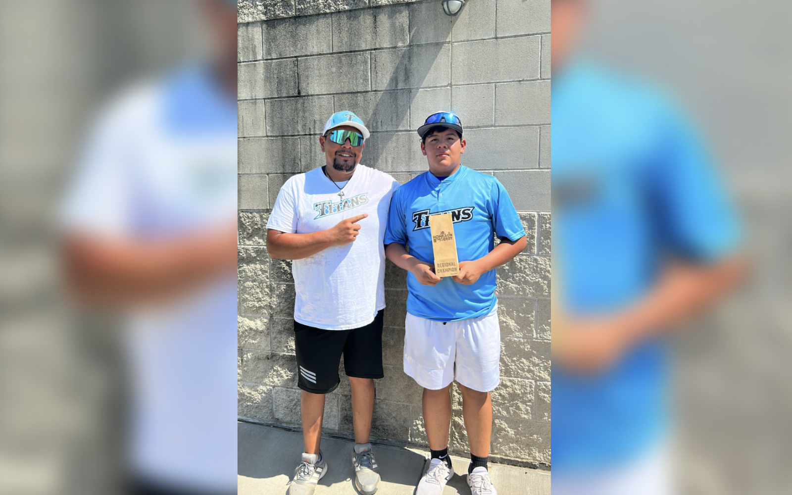 Coach Andy Sarabia and Michael Sarabia II