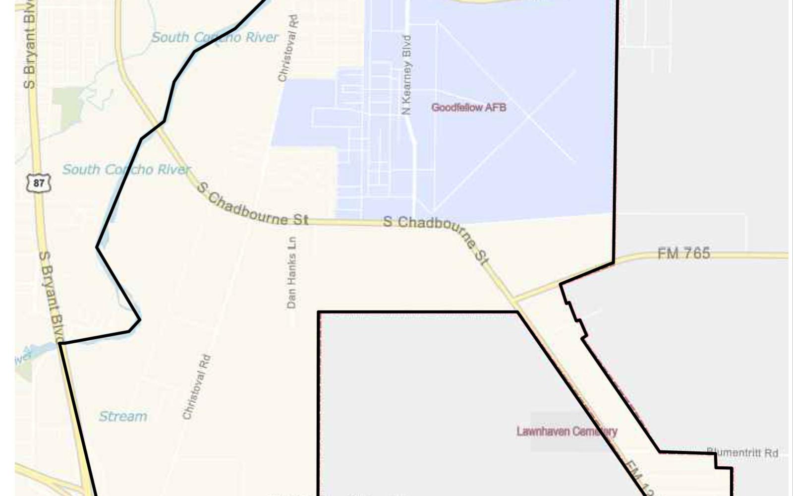 Area under the boil water notice