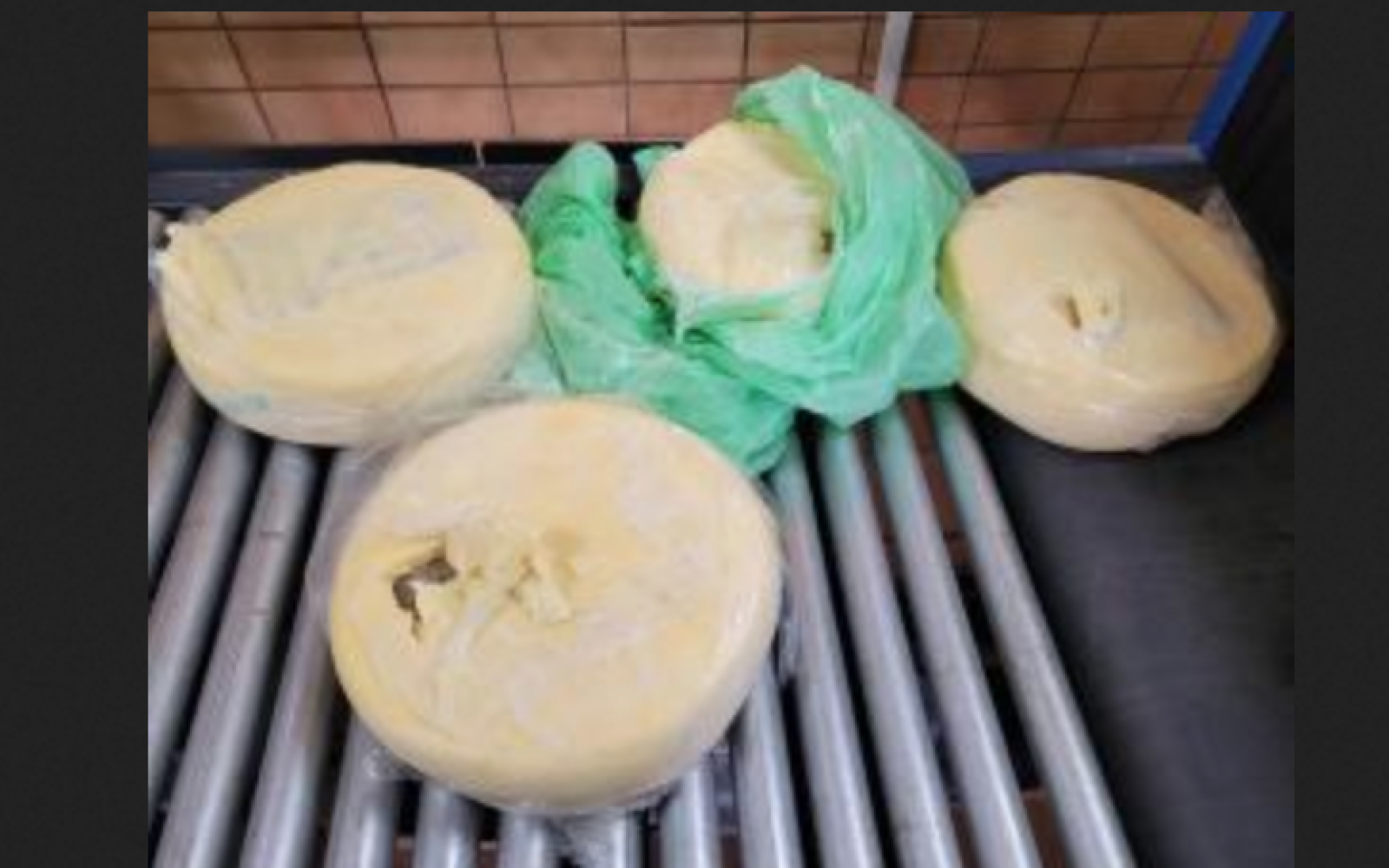 Cocaine Filled Cheese Wheels (Courtesy/CBP)