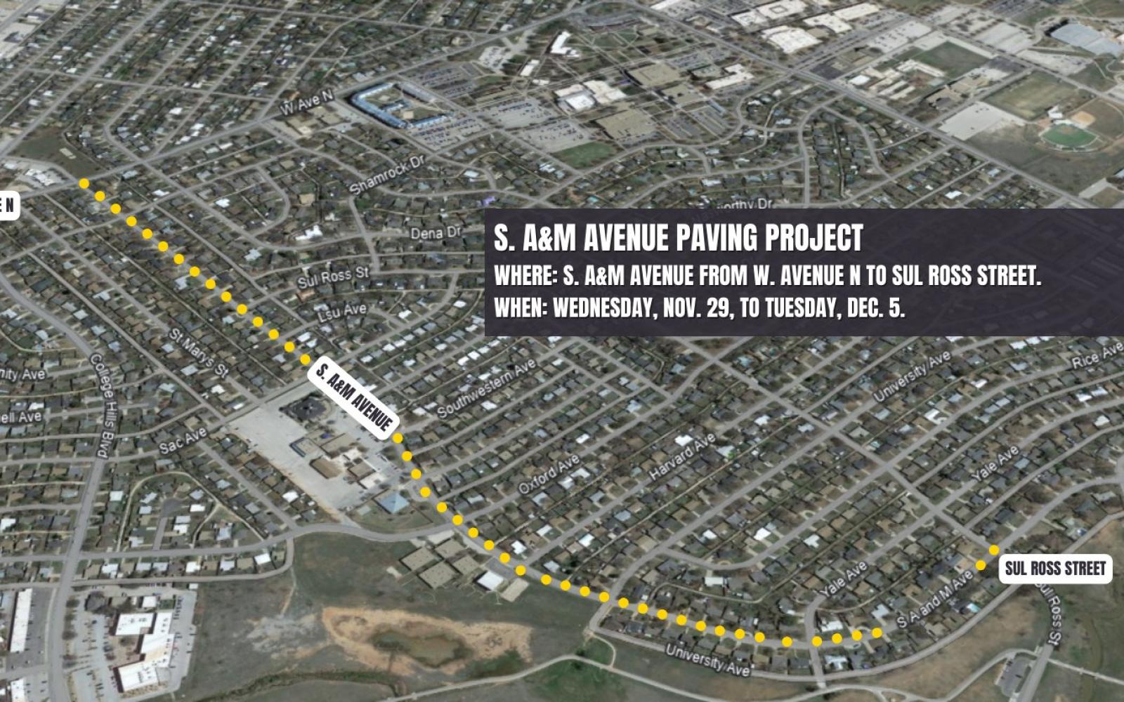A&M Ave. Paving (Courtesy COSA)
