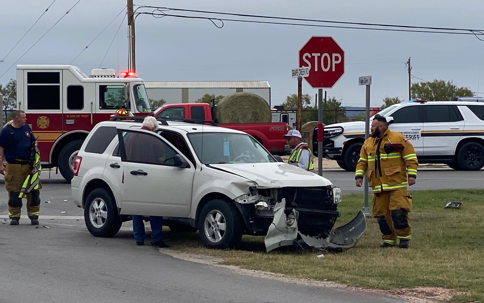 Crash at Grape Creek Road and FM 2105 Intersection on Nov. 25, 2023.