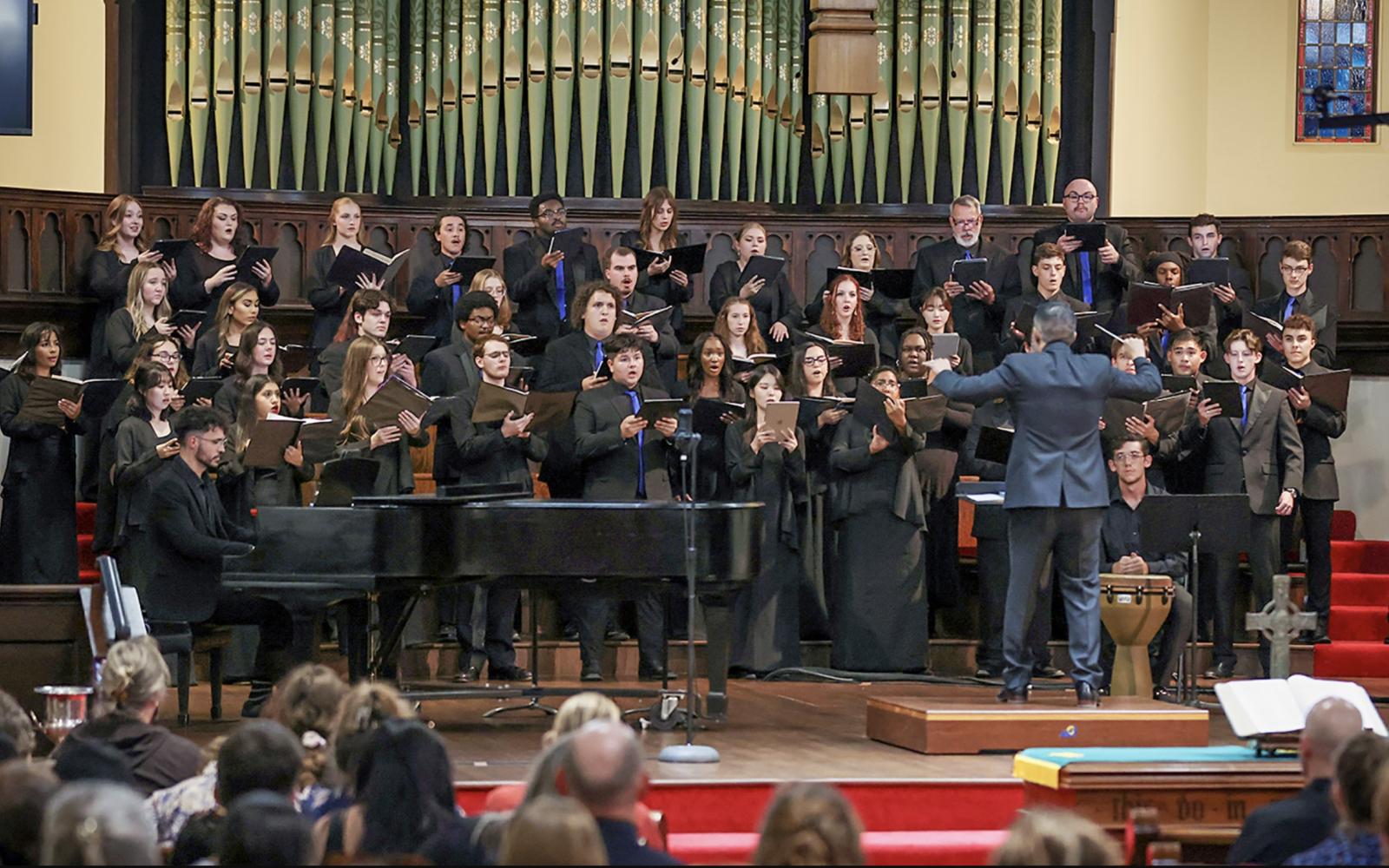 The Angelo State University Chorale and Director, Dr. Eric Posada
