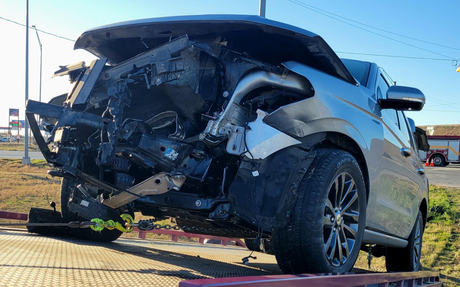 Crash at US 87 N and FM 2105 on Jan 16, 2024