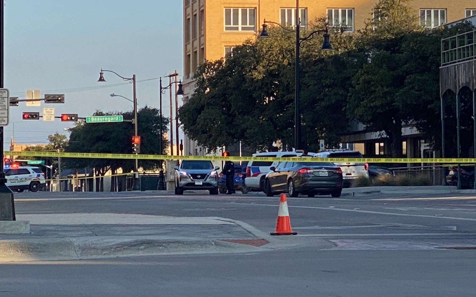 San Angelo police have closed a significant portion of Chadbourne Street this morning and draped the area with crime scene tape. 