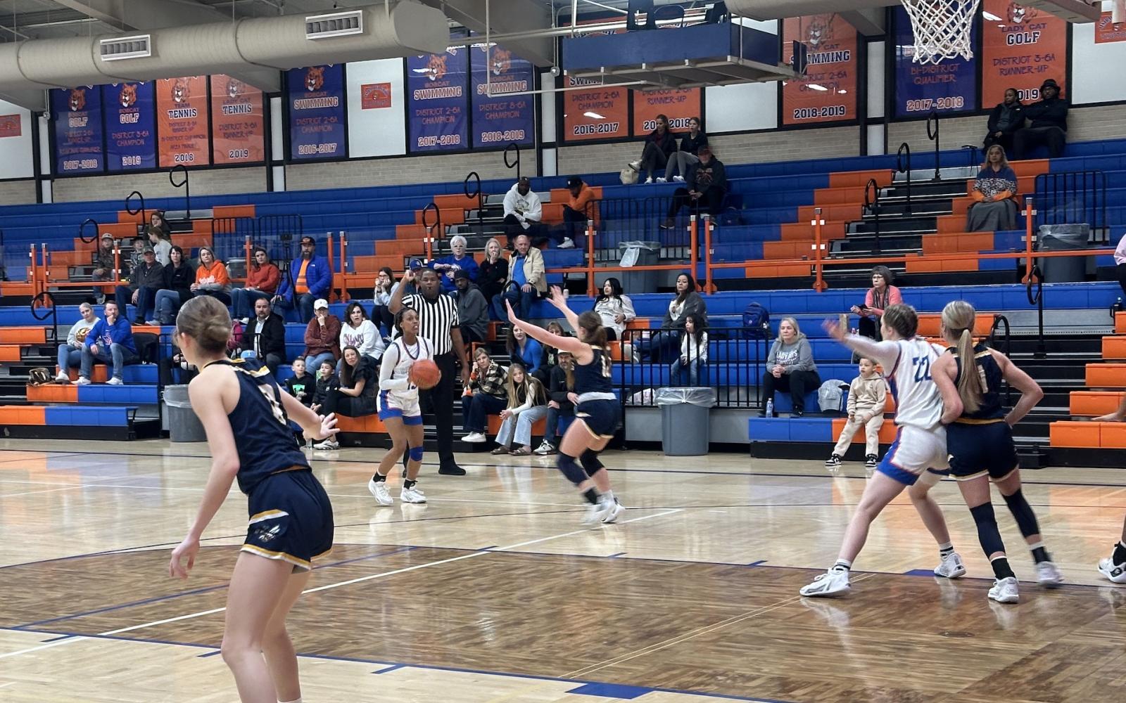 Central Lady Cats in action against Stephenville 2024