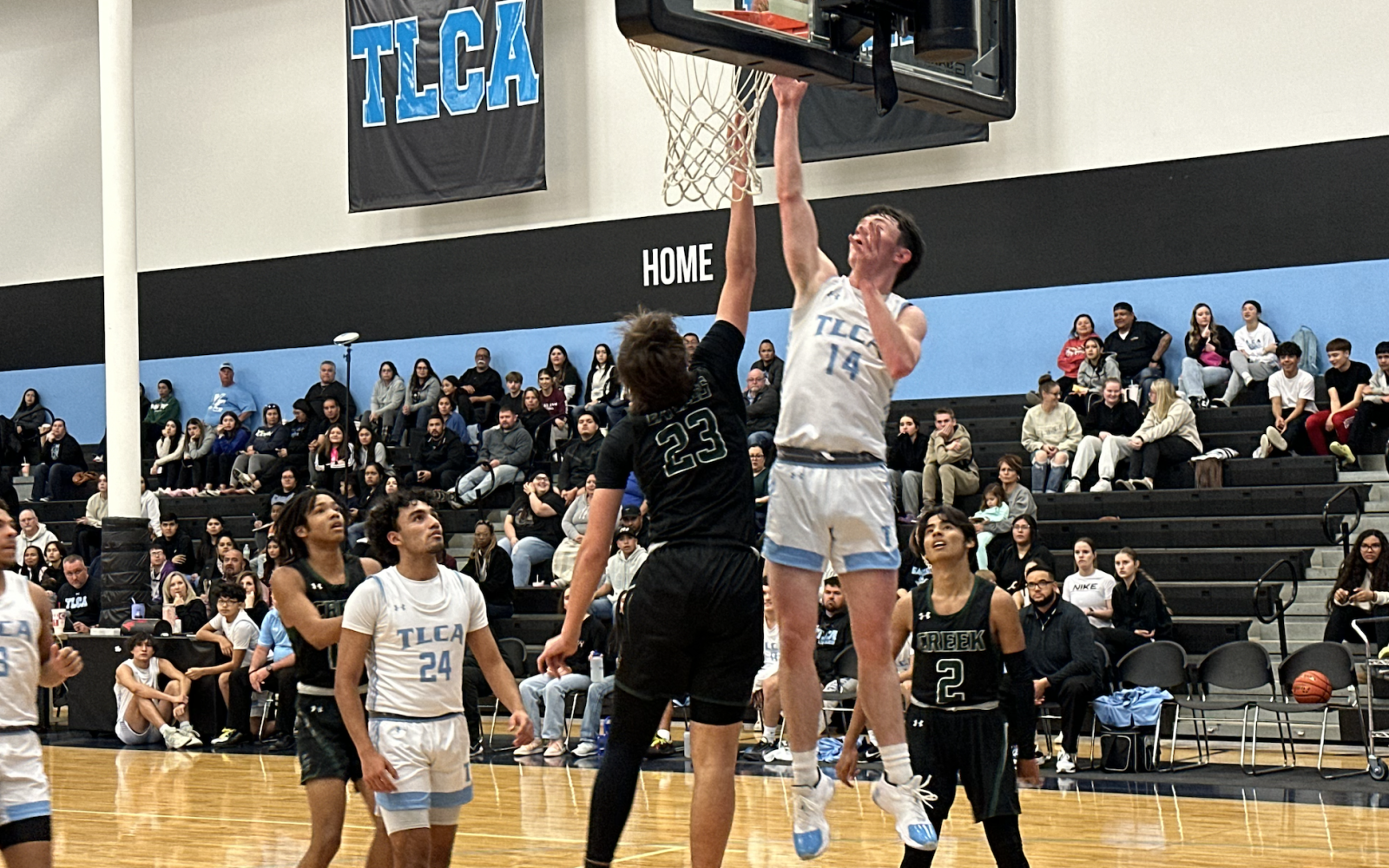 TLCA San Angelo's Drew Sherrill scores against Grape Creek