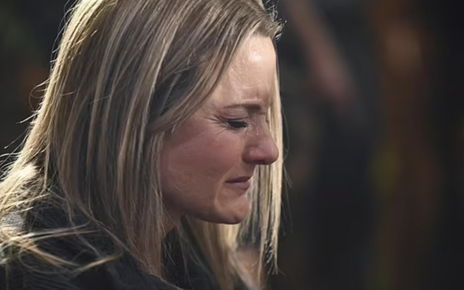 mother crying over the tragedy