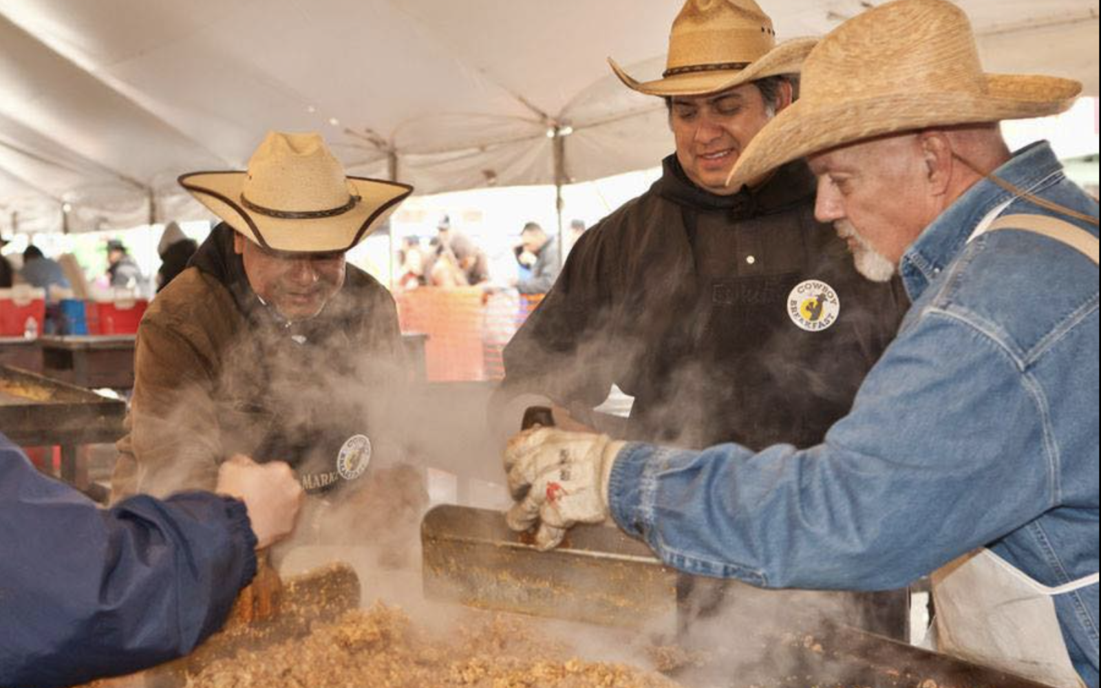 Cowboys Cooking at Cowboy Breakfast in San Antonio