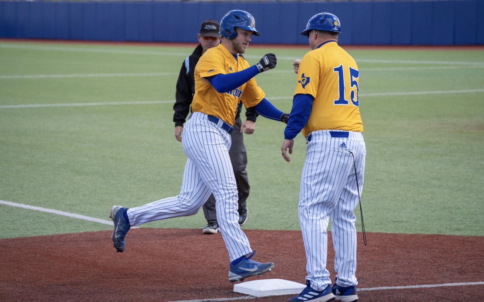 Angelo State's Tripp Clark and Coach Kevin Brooks