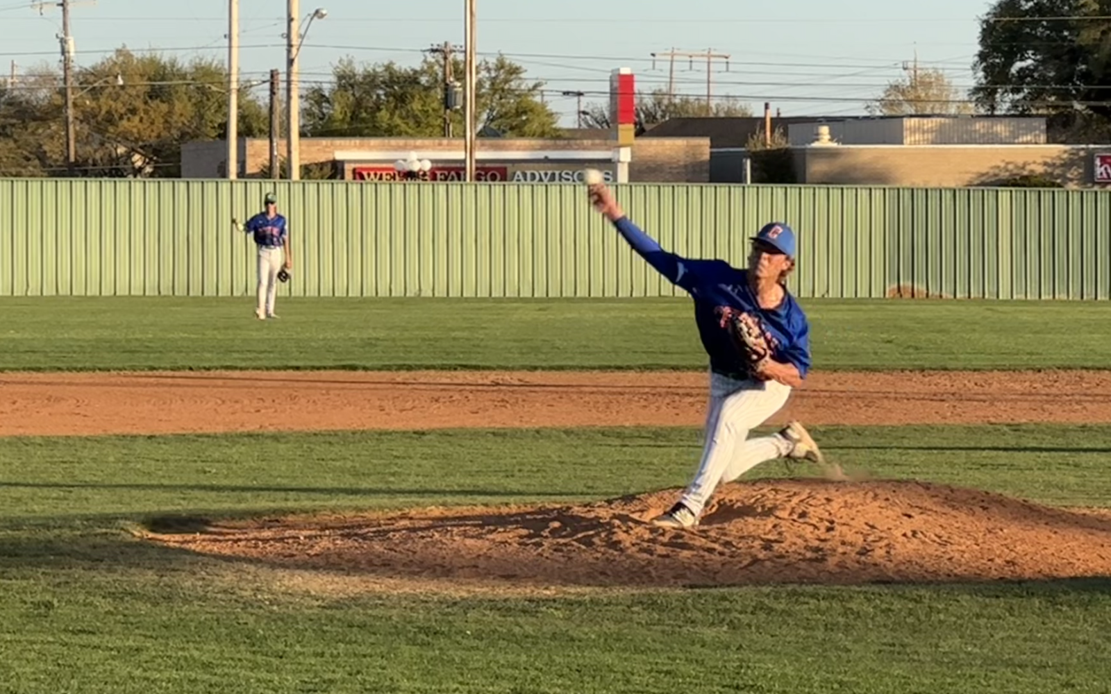 Central Bobcats Colter Farmer on the mound against Big Spring
