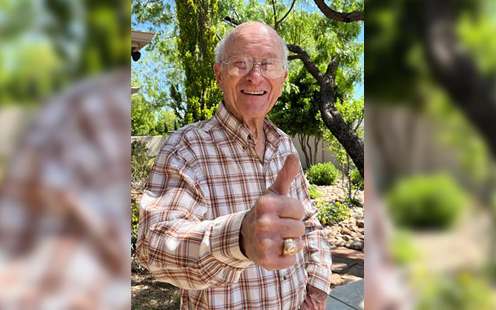 Terry Campbell with his Aggie ring.