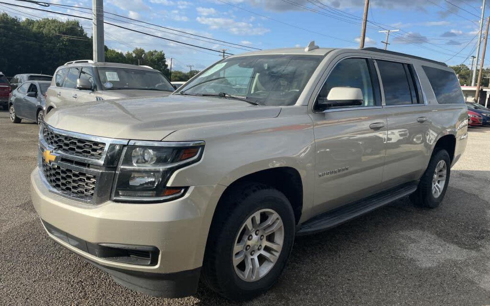 Joe Cuevas of San Angelo's gold 2015 Chevy Tahoe with a tan interior in better days.
