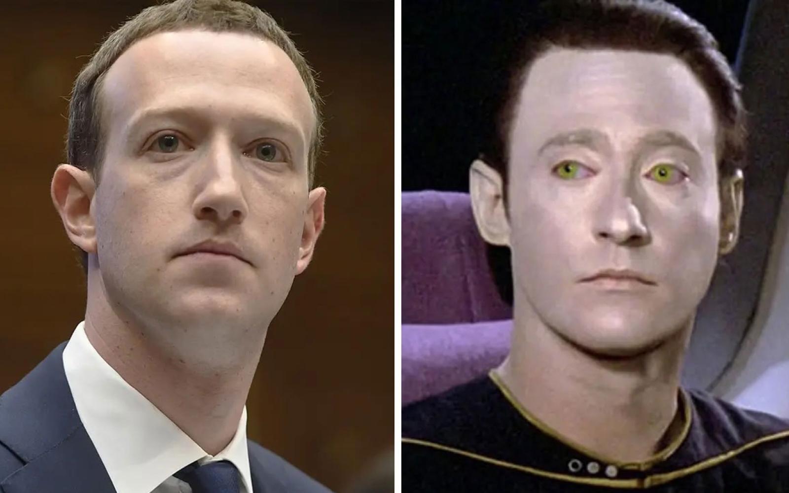 Mark Zuckerburg and Data from Star Trek NG