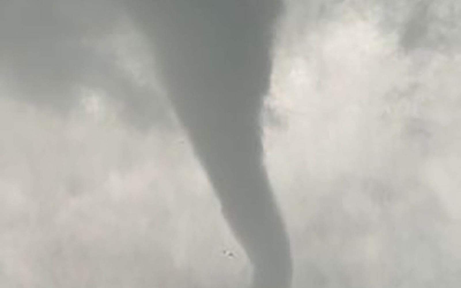 The tornado that touched down 3 miles east/southeast of Ballinger, Texas on May 2, 2024 at 1800 hours. (Tanner Tumlinson)