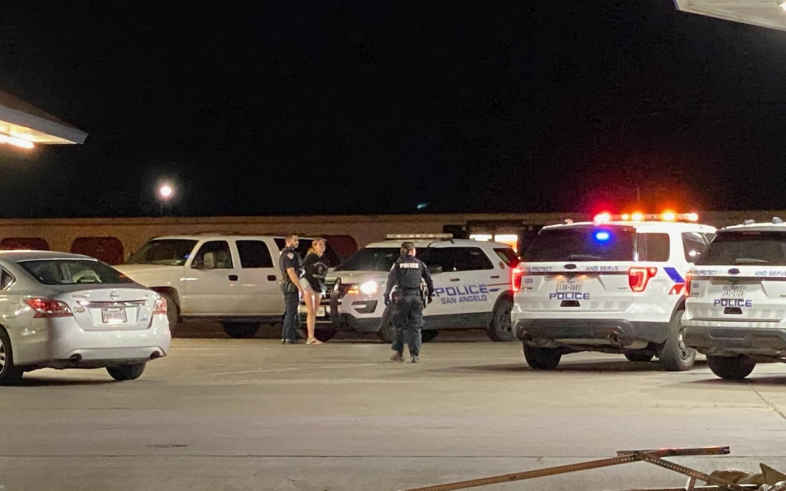 A blonde woman arrested at the Stripes Convenience Store on Bryant at around 6:30 a.m. on June 1, 2024