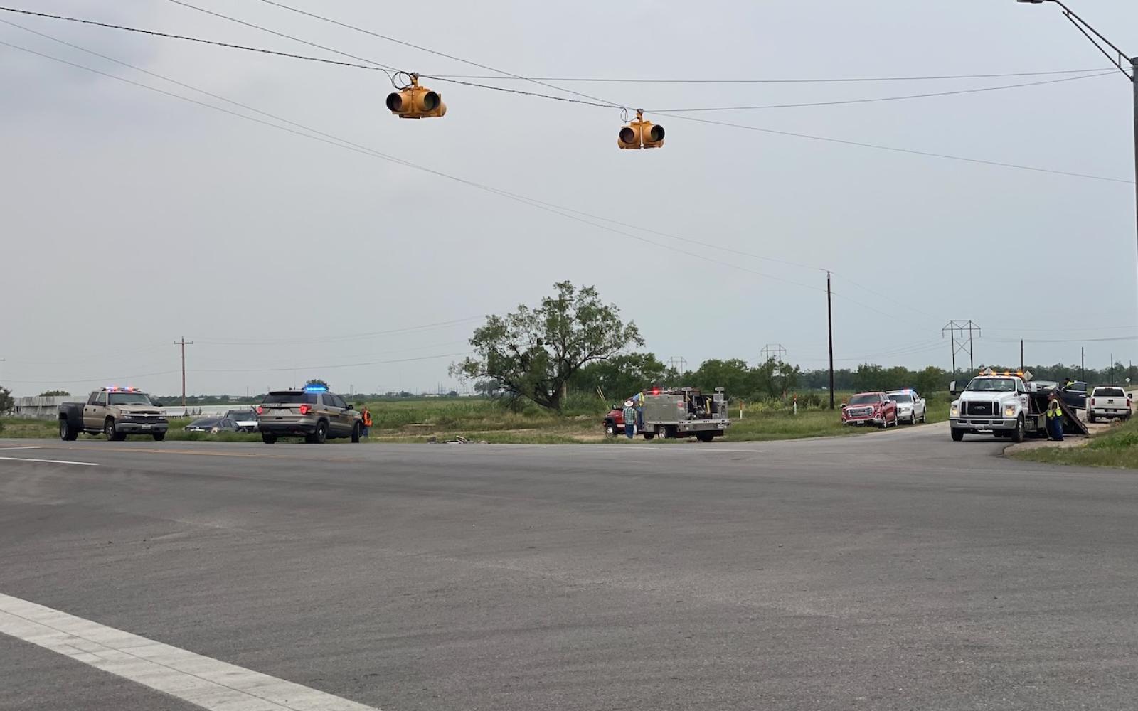 Altima Clips an Infiniti and Winds Up in a Ditch
