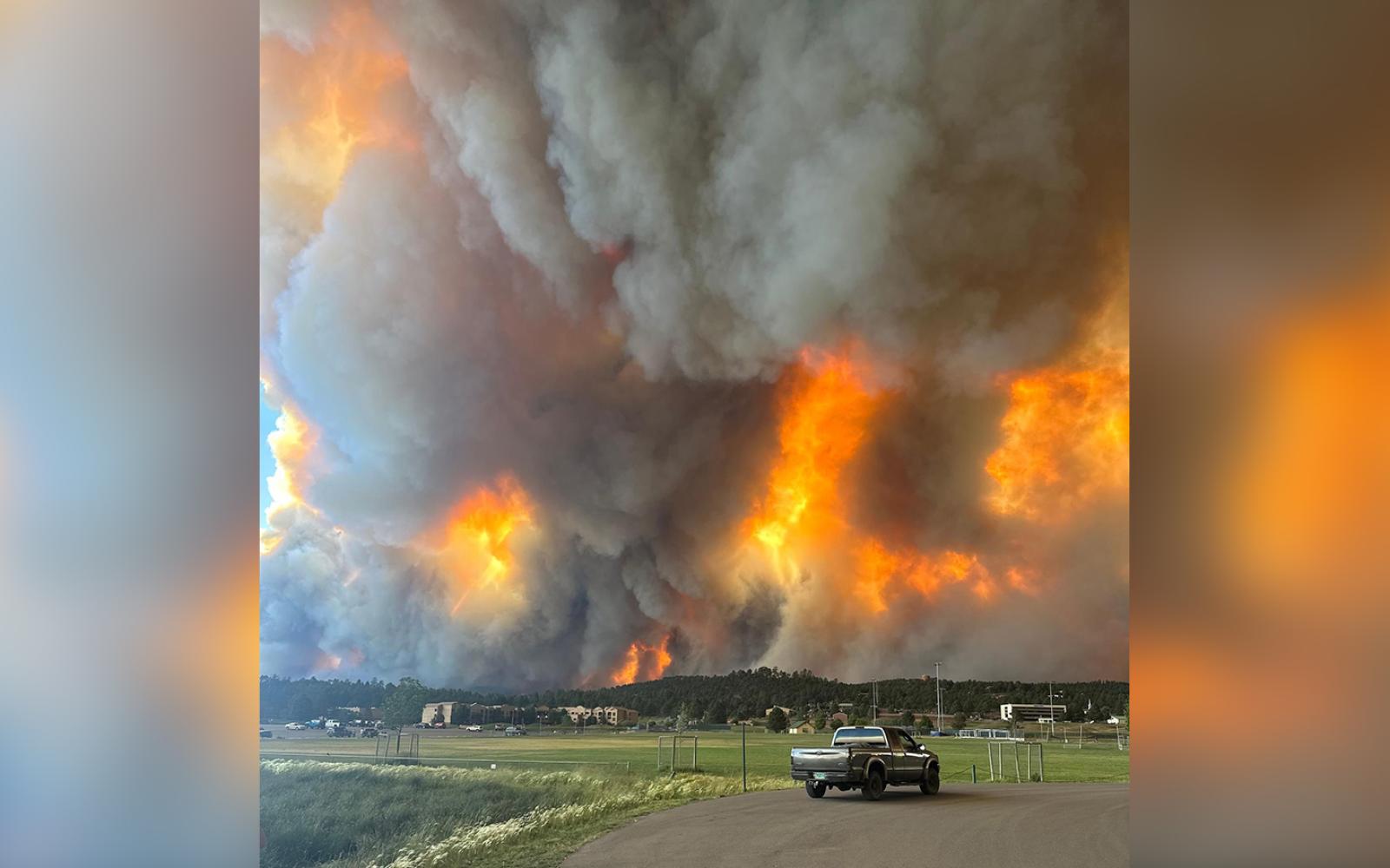 A wall of flames threatens Ruidoso, New Mexico, prompting the evacuation of the popular vacation spot for many from San Angelo.