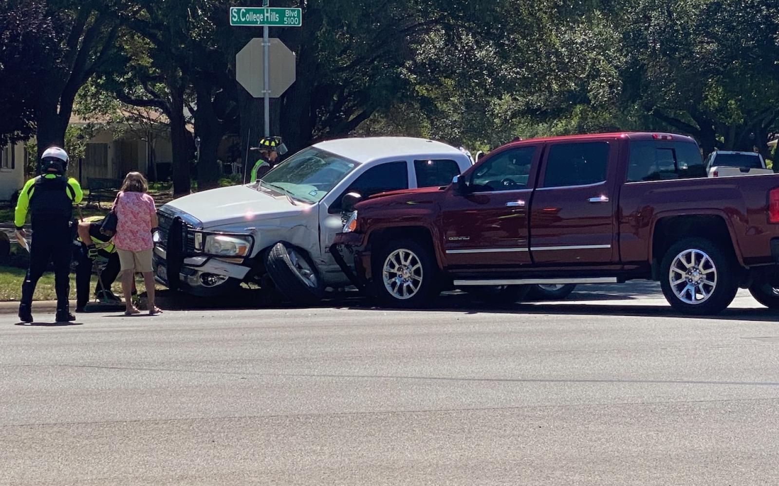 GMC Pickup Clobbers Ram Truck on July 4, 2024.