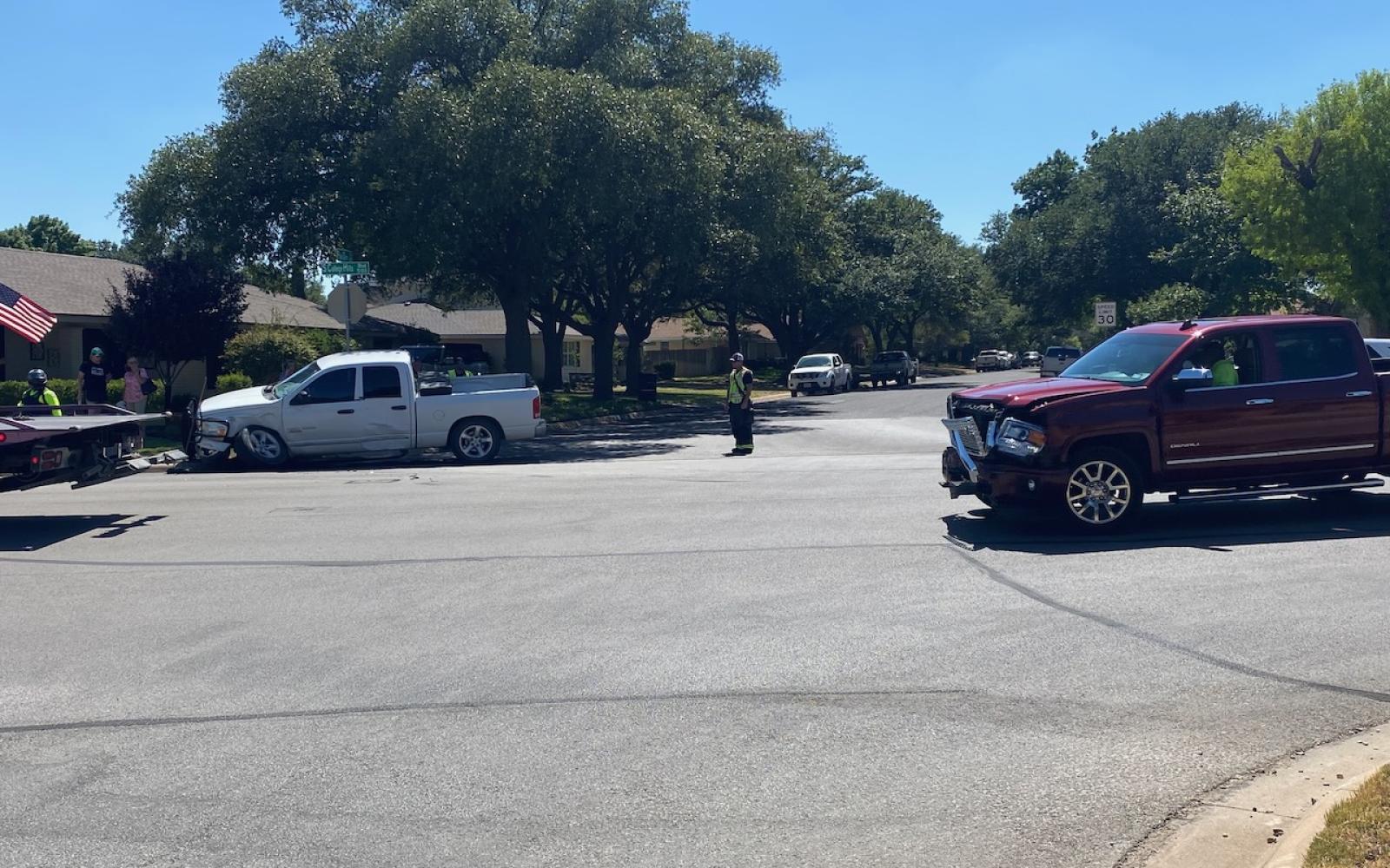 GMC Pickup Clobbers Ram Truck on July 4, 2024.