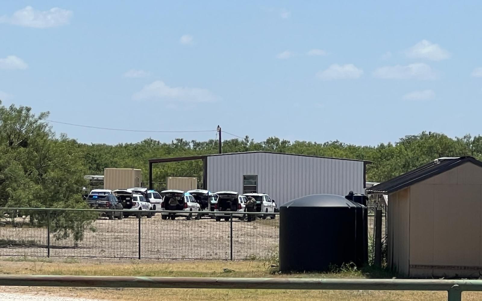 Heavy Law Enforcement activity at a structure near Brodnax Ln and Fairview School Rd at 1:05 p.m. on July 15, 2024.