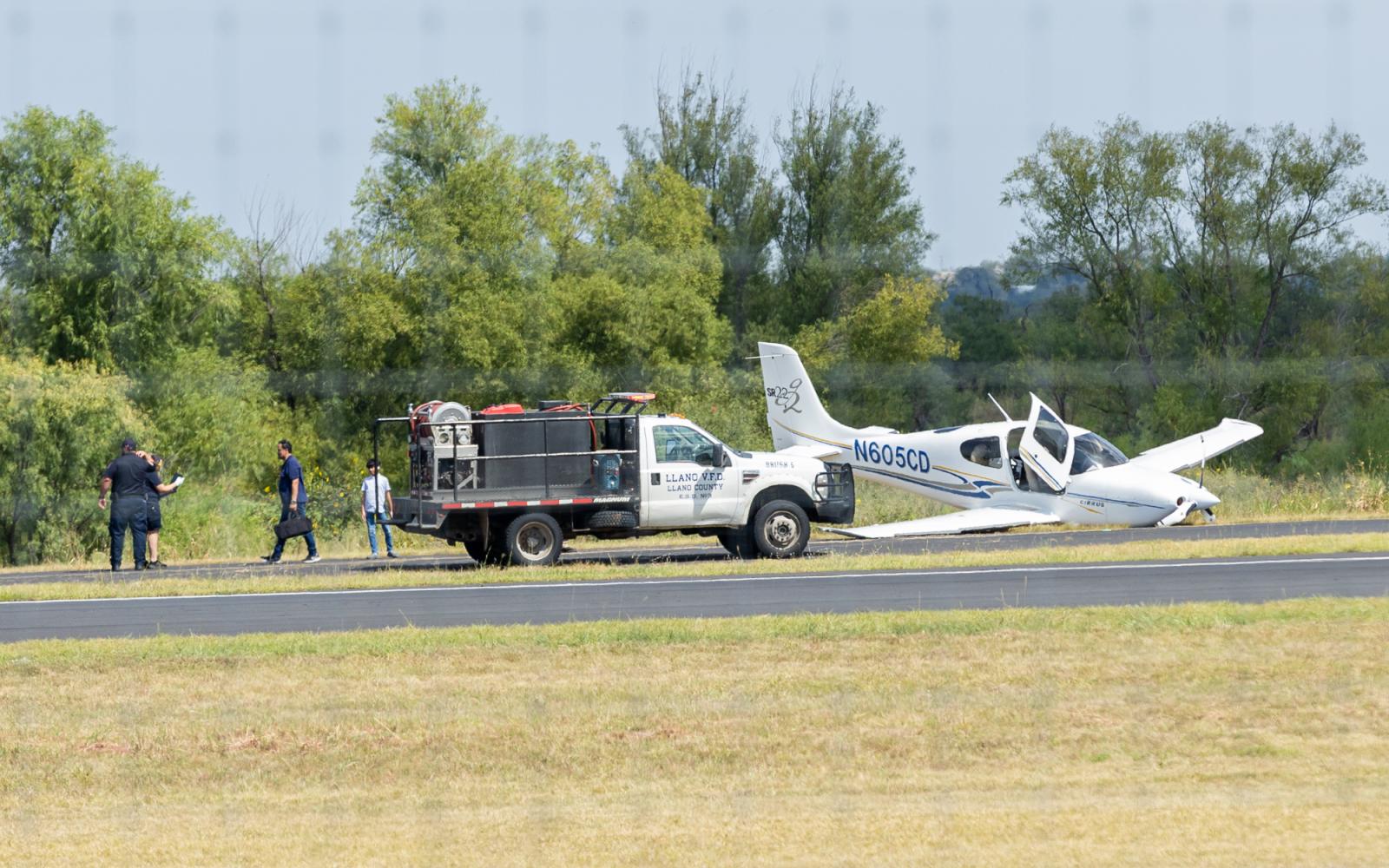 Plane crash at the Llano airport on Aug, 24, 2024.