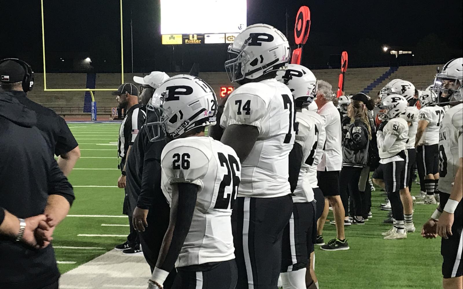 Odessa Permian players watch from the sideline during their game against Central on Friday, Oct. 18, 2024, at San Angelo Stadium.