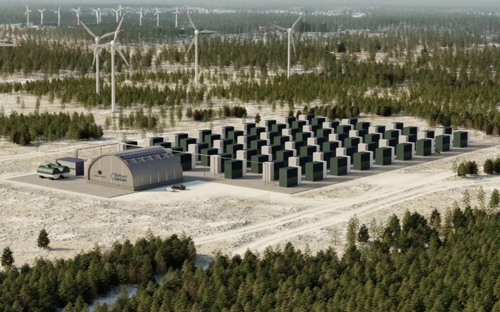 Project Concho wind-powered DAC hub in Tom Green County, Texas (illustration). Image source: Verified Carbon (www.verifiedcarbon.io) 