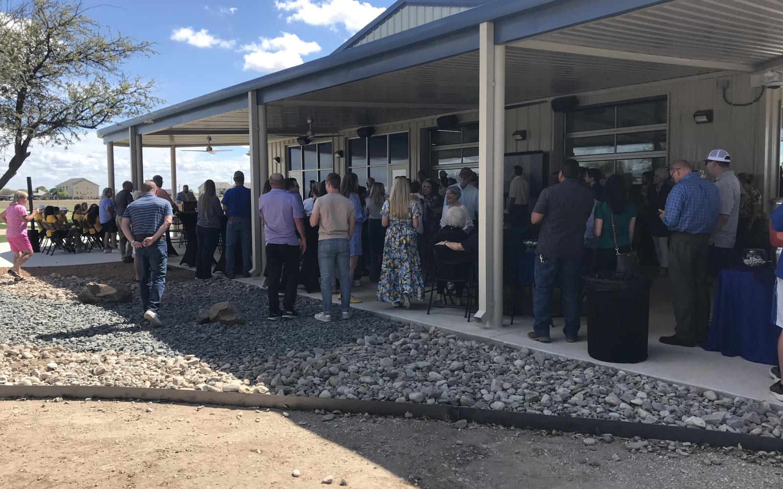 Numerous attendees were at the unveiling of Angelo State's new golf complex Friday, March 28.